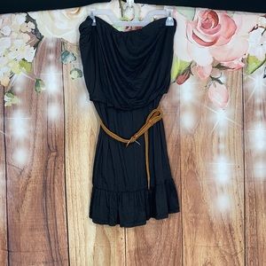 NWT Charlotte Russe Blk dress with Brown belt